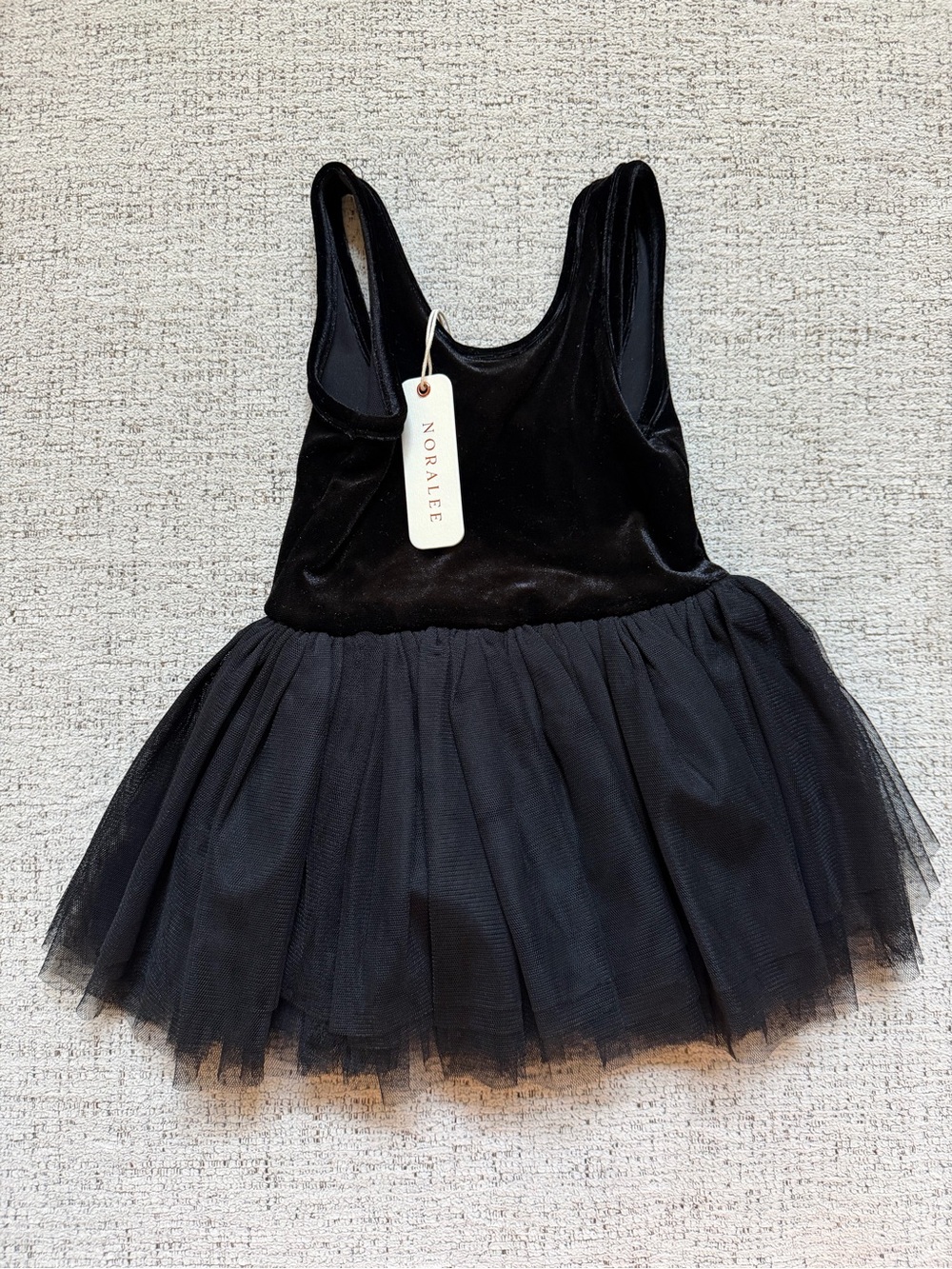 Noralee Black Velvet Tulle Dress for Kids